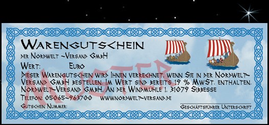 Nordwelt-Geschenkgutschein für Waren (ab 20 Euro, Betrag wählbar)