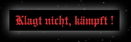 PVC Aufkleber Klagt nicht, kämpft! s/r (20 x 4 cm)