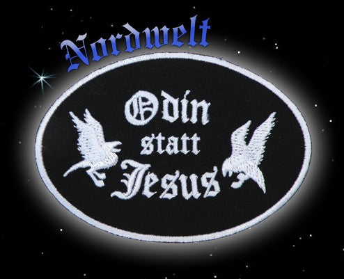 Aufnäher Rund "Odins statt Jesus"