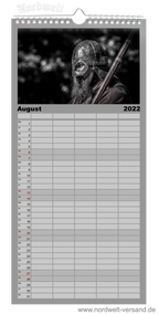 Wikinger und Krieger Familienplaner Kalender germanischer Sippenkalender Jahrweiser