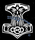 ASATRU Thorhammer Aufkleber Thors-Hammer 