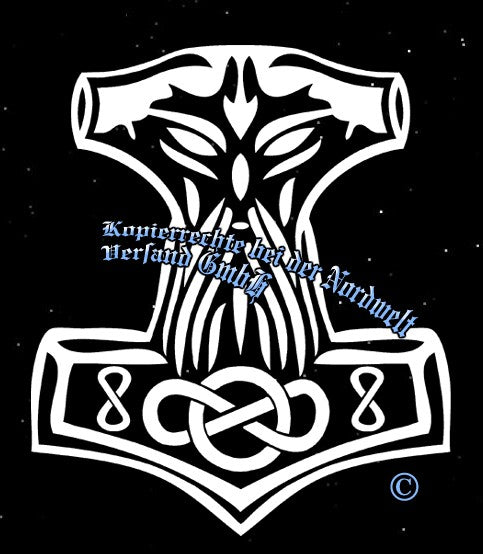 ASATRU Thorhammer Aufkleber Thors-Hammer 