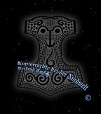 PVC Aufkleber Skane Thorhammer Mjölnir Thors-Hammer ASATRU