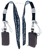 Runen Schlüsselband mit  Schlüsseltasche aus Leder, Futhark Runenband