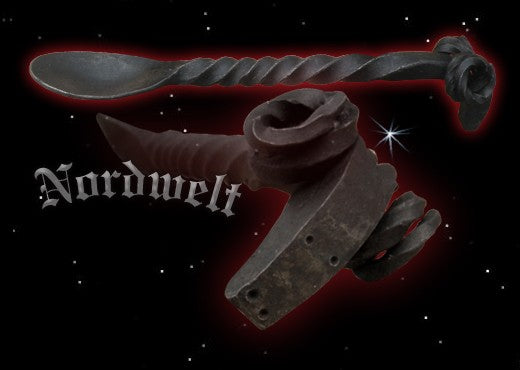 Widderkopf Löffel geschmiedet Handarbeit aus Eisen