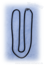 Erbskette Edelstahl, schwarz