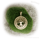 Weltenbaum vergoldet Yggdrasil Lebensbaum Edelsstahl Schmuck