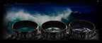 Runering 24er Futhark, Edelstahl schwarz Ring mit Runen