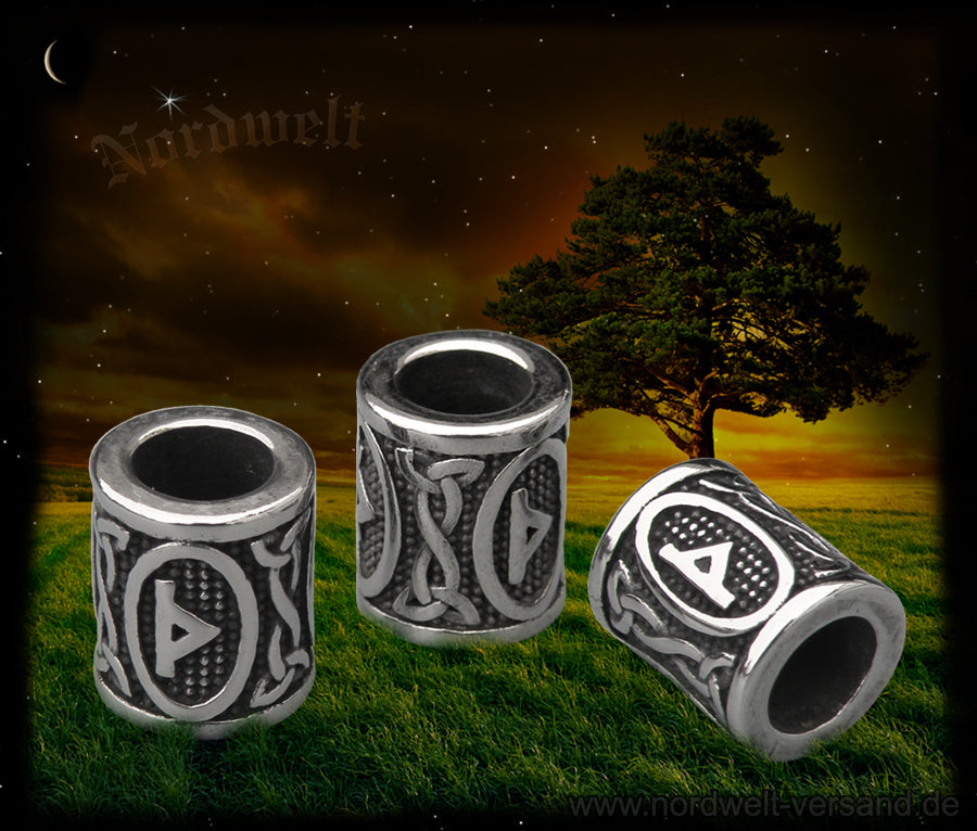 Thornuz Dorn- Rune Barthülse Haarhülse Thurisaz Runen Edelstahl