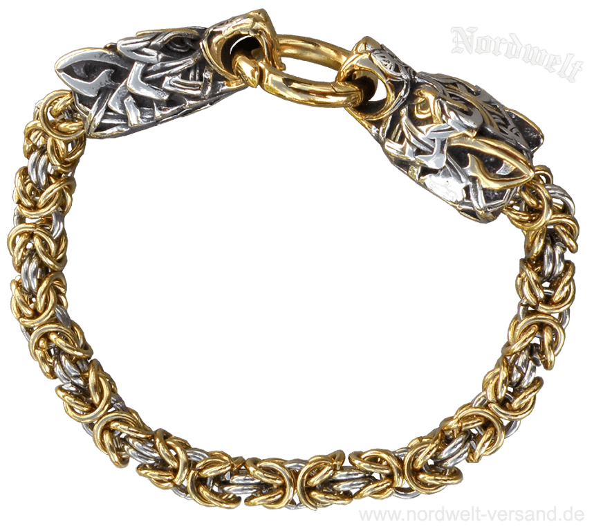Wikinger Königskette Armkette teilvergoldet, Schmuck, Byzantiner- Kette, Armschmuck
