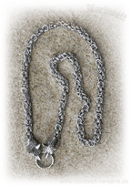 Königskette Byzantiner Halskette Edelstahl mit Wolfsköpfen Wikinger Kette Schmuck