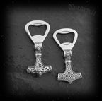 Flaschenöffner mit Thros-Hammer Mjölnir, hergestellt aus Edelstahl
