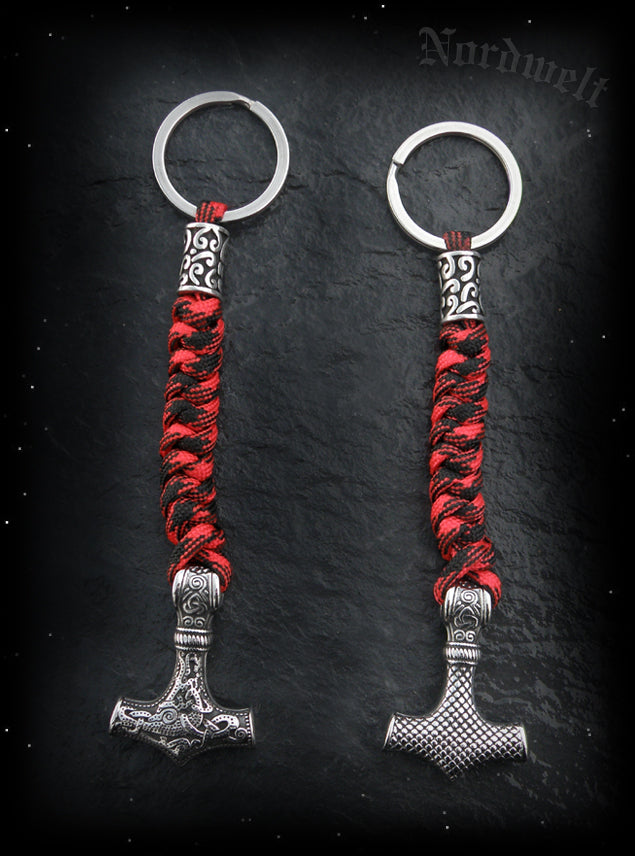 Thors-Hammer Schlüsselanhänger Edelstahl Throhammer Mjönir mit Schlüsselring