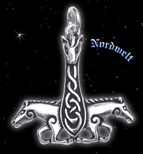 Thors-Hammer Pferde - Thorhammer Sleipnir Anhänger 925 Silber