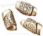 Bartperle Schwarze Sonne, Sonnenrad Bartschmuck Haarschmuck aus Bronze