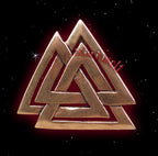 Anhaenger Valknot Wotansknoten Walknoten Bronze Wotan Schmuck