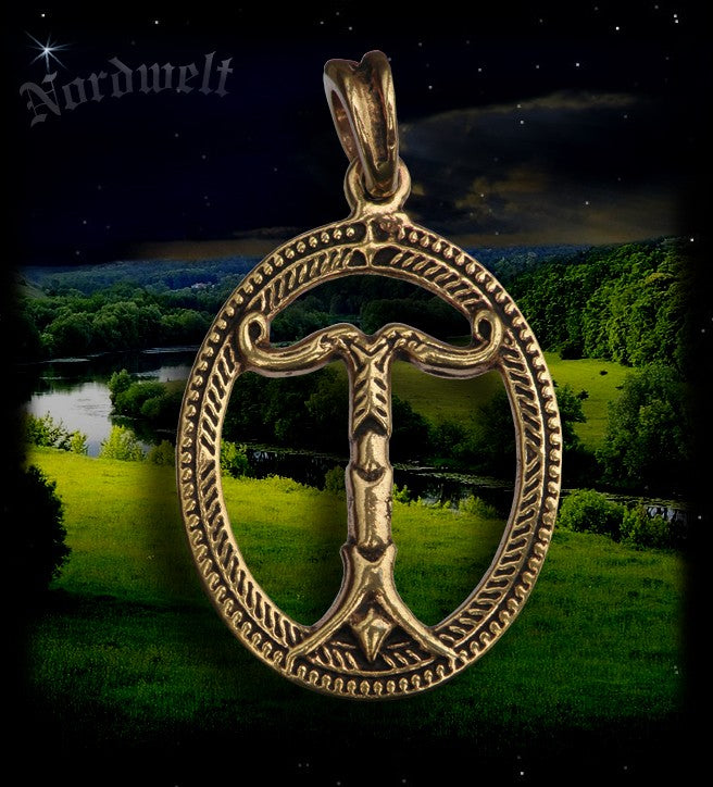 Irminsul Anhänger Yggdrasil Schmuck Weltenachse Lebensbaum bronze Schmuckanhänger