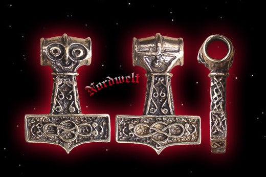 Anhänger Thors Hammer Bronze Mjölnir Thorshammer Schmuck Germanen Wikinger