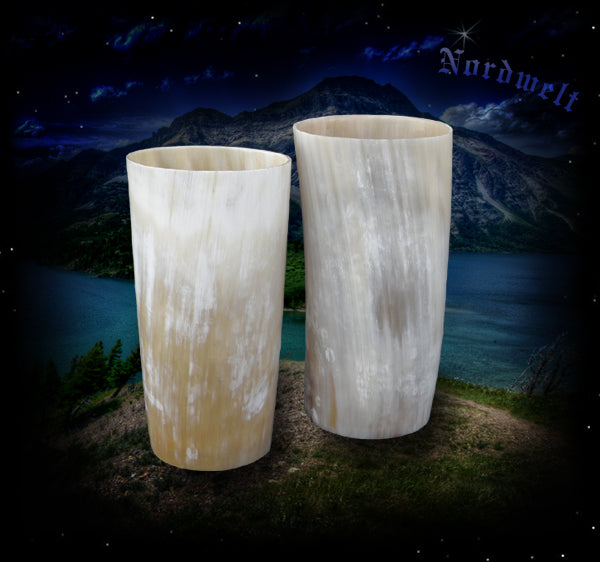Hornbecher Becher aus Horn Metbecher Trinkbecher Hornware Wikinger Mittelalter Reenactment Larp