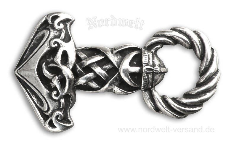 Gürtelschnalle mit Thorhammer Thors-Hammer Mjölnir Wikinger Gürtelschließe, Buckle