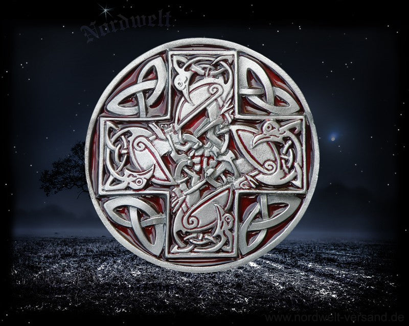 Gürtelschnalle keltischem Kreuz Tiermotiven Gürtelschließe Keltenkreuz  keltisch Buckle