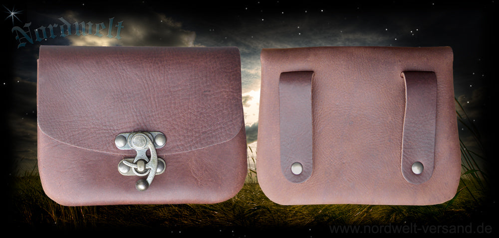 Braune Gürteltasche Hakentasche Tasche Wikinger Mittelalter-Reenactment, LARP 