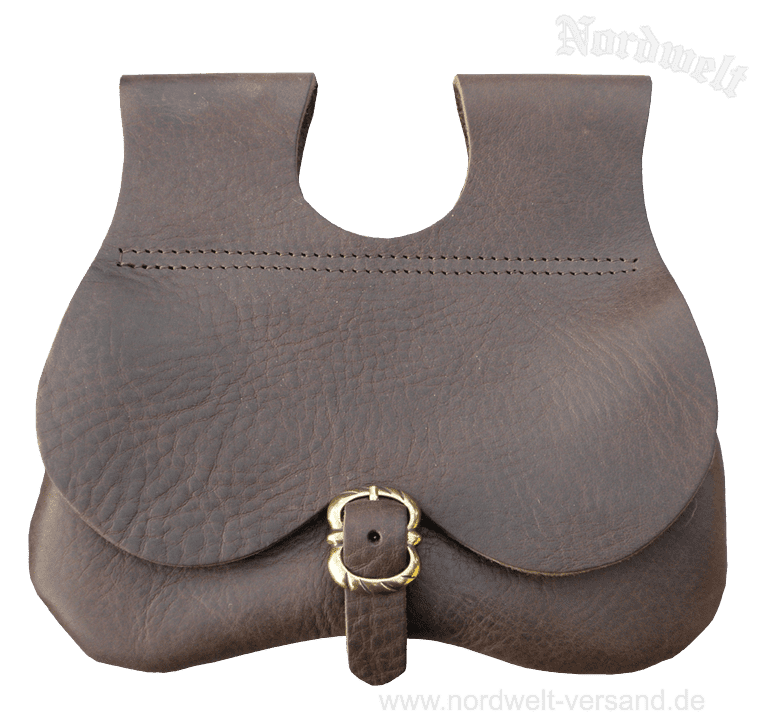 Mittelalterliche Gürteltasche- Nierentasche aus Leder