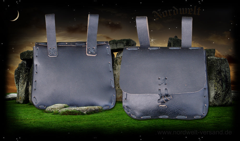 Wikinger Gürteltasche braun Frühmittelalter  Wikingertasche Ledertasche Larp Mittelalter
