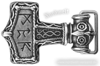 Gürtelschnalle Thorhammer  Mjölnir Thors Hammer Wikinger Gürtelschließe Buckle 
