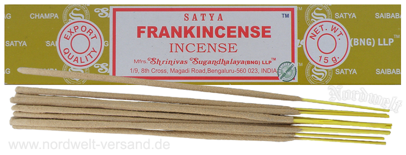 Räucherstäbchen Weihrauch Frankincense (Satya) incense sticks vom Weihrauchbaum