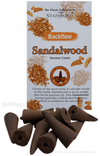 Sandelholz Rückfluss- Räucherkegel von Stamford, Sandalwood