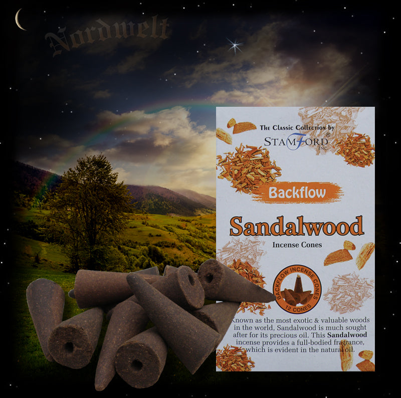 Rückfluss- Räucherkegel Sandelholz von Stamford, Sandalwood