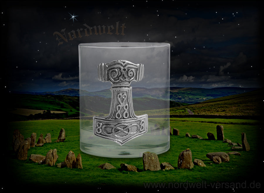 Thorhammer Glas Kristallglas Thors Hammer Mjölnir