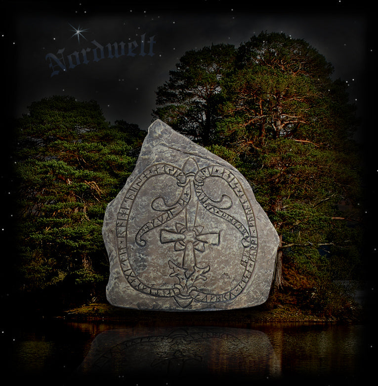 Jarlabankes Bro- Runenstein Menhir Gedenkstein mit Runen