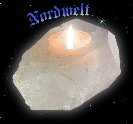 Teelichthalter Bergkristall Kerzenhalter aus Bergkristallen Naturstein 