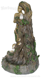 Waldgeist Figur Rückfluss- Räucherkegelhalter Baumgeist / Wald- Wächterin Polyresin