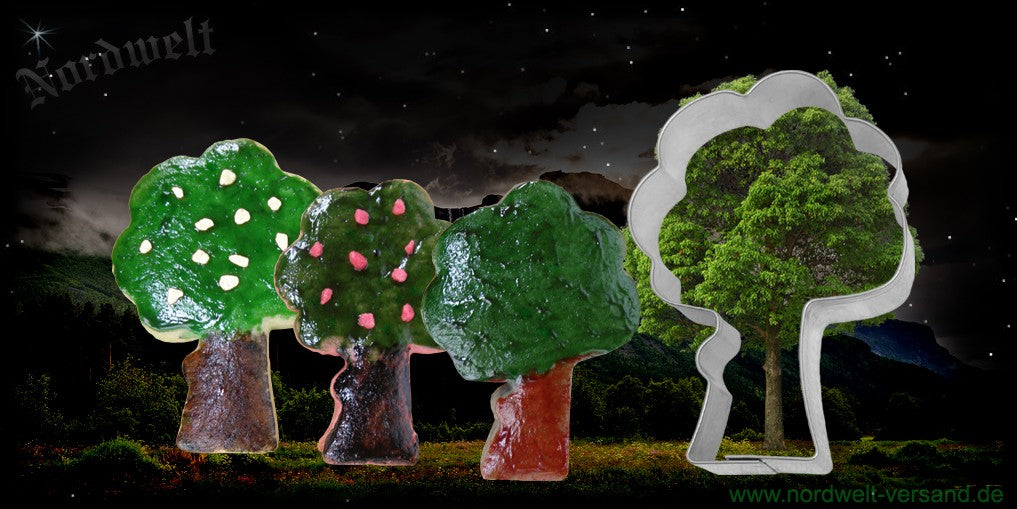 Teigform Lebensbaum Avalon Apfelbaum Edelstahl  Ausstecher Kekse backen 
