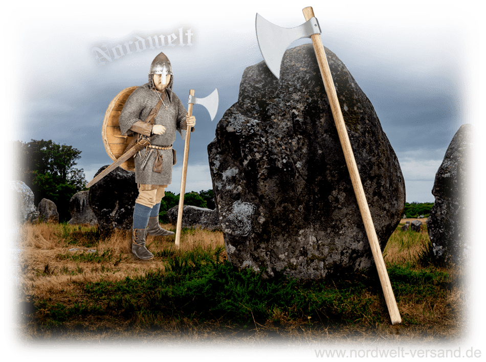 Wikinger Spaltaxt Schneideaxt Hochleistungs-Stahl Kampfaxt Streitaxt