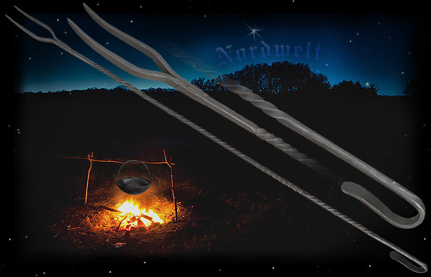 Grillgabel Reenactment LARP Mittelalter Lagerleben Lagerfeuer Grillabend Grillspieß