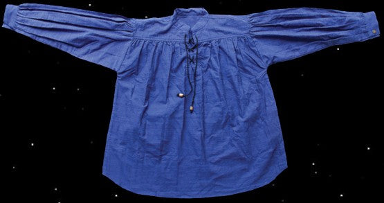 Schnürhemd, blau (Größe S)