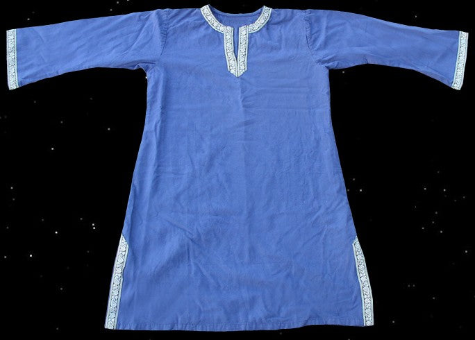 Tuniken blau Mittelalter lange normannische Tunika Wikinger Germanen Normanne Frühmittelalter Hochmittelalter 