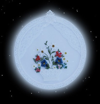 Fensterbild mit Frühlingsblumen, Frühlingsmotiv Ostara Brauchtum Kultgegenstände Jahreskreisfest
