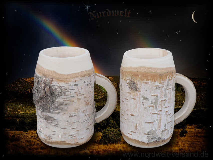 Bierkrug Krug Birkenholz Birke Birkenholzkrug Holzkrug Mittelalter Becher