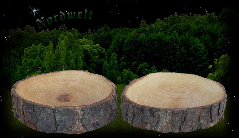 mittelalterliche Holzschale aus Astscheibe Nostalgie Mittelalter Schale Teller aus Holz