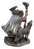 Sturmhexe Winterhexe Göttin Cilleach, Figur bronziert,