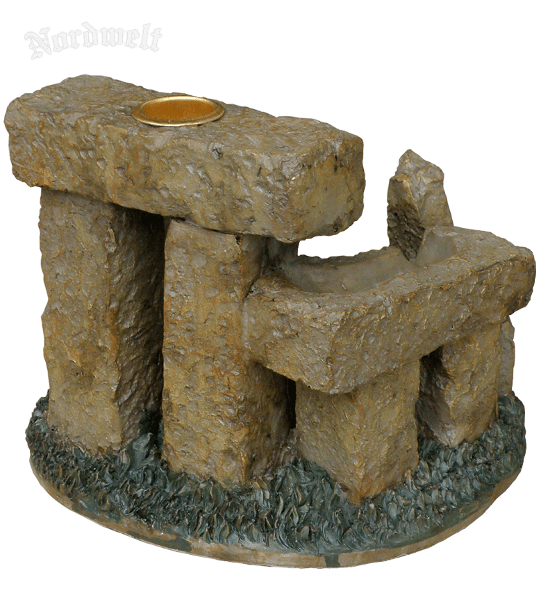 Räucherkegelhalter Druiden Steinkreis aus Polyresin, Menhire, Megalithen Kultplatz