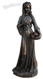 Idun Iduna Göttin der ewigen Jugend  Figur Idunn Göttin Bronzefigur Fruchtbarkeitsgöttin Frühlingsgöttin
