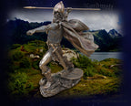 Wikinger Figur Speerwerfer Nordmann Odins Krieger mit Speer Statue Skulptur