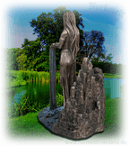 Danu bronzierte Figur, Statue Dana indogermanische Gööttin, bronziert