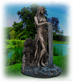 Figur Danu Keltische Göttin  Dana  irisch Göttergeschlecht Tuatha De Danann Muttergöttin Mutter Erde Statue